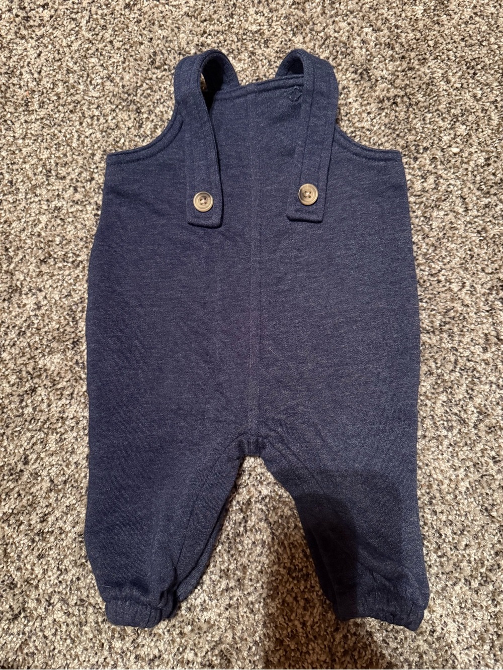 Old Navy Navy Blue Knit Overalls for Kids - Picture 1 of 4